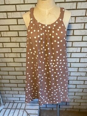 torrid Brown Polka Dot Sleeveless Blouse